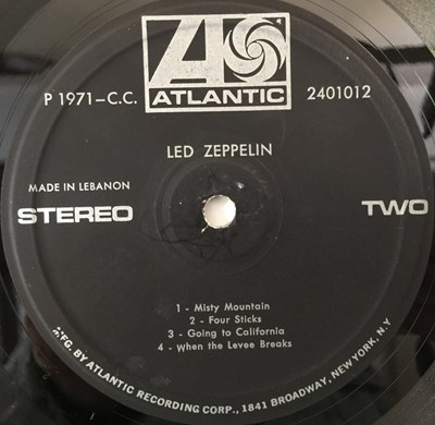Lot 77 - LED ZEPPELIN - IV LP (LEBANESE PRESS - ATLANTIC C.C. 2401012)