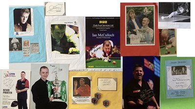 Lot 166 - SPORTS AUTOGRAPHS - SNOOKER AND DARTS