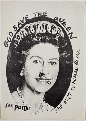 Lot 417 - SEX PISTOLS GOD SAVE THE QUEEN ORIGINAL FLYER.