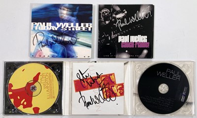 Lot 456 - THE JAM - PAUL WELLER SIGNED CDS.