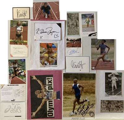 Lot 170 - SPORTS AUTOGRAPHS - ATHLETICS STARS