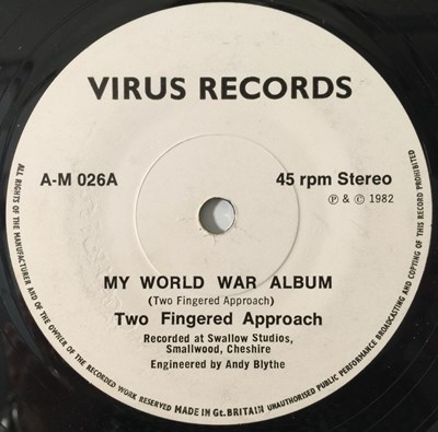 Lot 137 - TWO FINGERED APPROACH - MY WORLD WAR ALBUM 7" (VIRUS RECORDS - A-M 026)