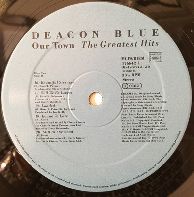 Lot 139 - DEACON BLUE - OUR TOWN THE GREATEST HITS LP (1994 - COLUMBIA 476642 1)