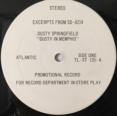 Lot 143 - LED ZEPPELIN/DUSTY SPRINGFIELD - 'PROMOTIONAL RECORD FOR RECORD DEPARTMENT IN-STORE PLAY' LP (ATLANTIC TL-ST-135)