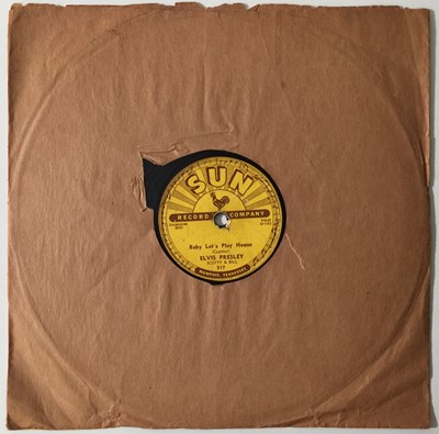 Lot 145 - ELVIS PRESLEY - BABY LET'S PLAY HOUSE - ORIGINAL US SUN 10" 78 RECORDING (SUN 217)