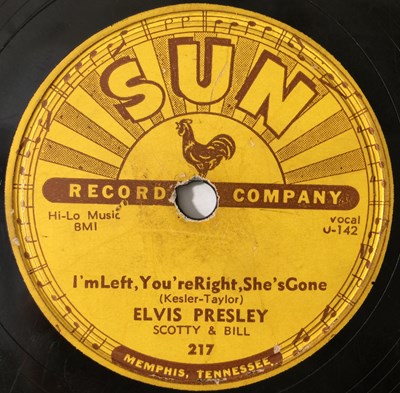 Lot 145 - ELVIS PRESLEY - BABY LET'S PLAY HOUSE - ORIGINAL US SUN 10" 78 RECORDING (SUN 217)