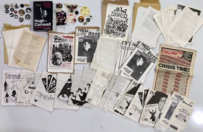 Lot 434 - STRANGLERS / DAMNED - FANZINES AND BADGES.