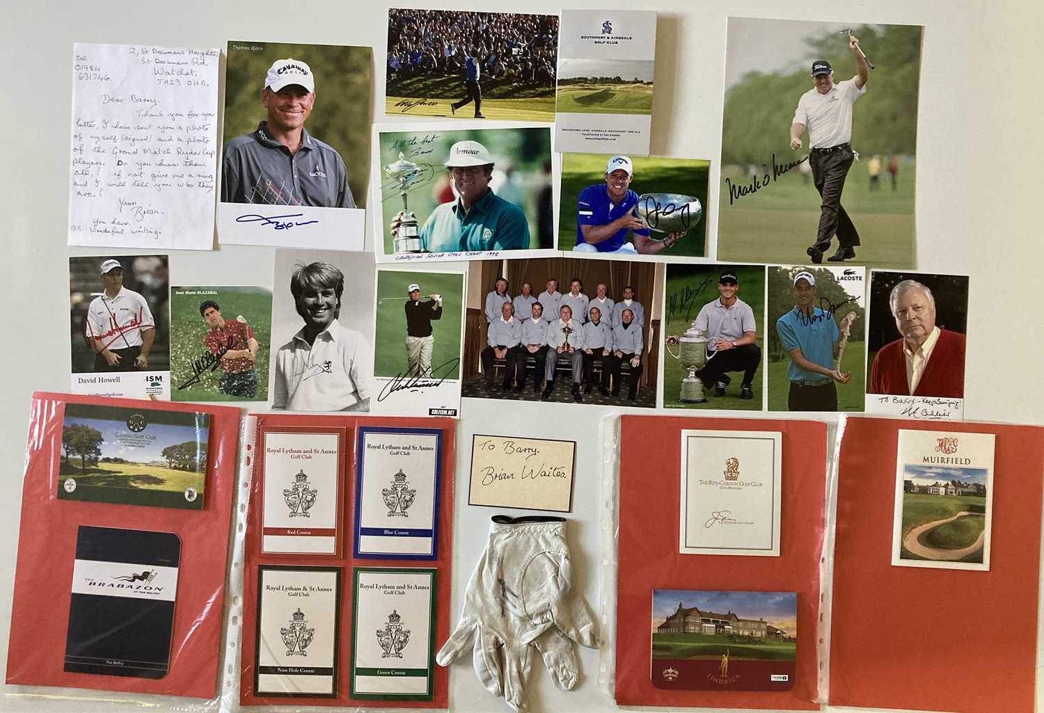 Lot 173 - SPORTS AUTOGRAPHS - GOLF STARS