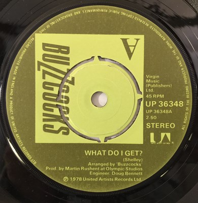 Lot 172 - BUZZCOCKS - WHAT DO I GET? 7" RELEASES (INCLUDING STRANGLERS MISPRESS)