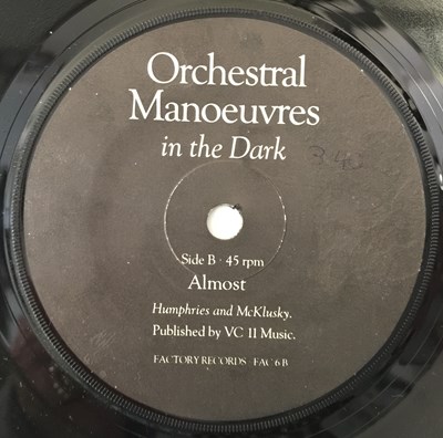 Lot 173 - ORCHESTRAL MANOEUVRES IN THE DARK - ELECTRICITY 7" (ORIGINAL UK 'BRAILLE' SLEEVE COPY - FACTORY FAC 6).