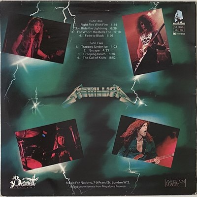 Lot 967 - METALLICA - RIDE THE LIGHTNING LP (PRIVATE RED VINYL PRESSING)