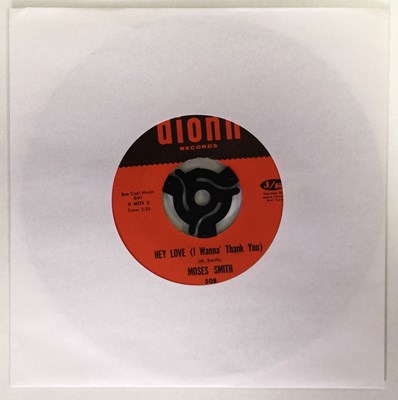 Lot 276 - MOSES SMITH - THE GIRL ACROSS THE STREET/ HEY LOVE 7" (US ORIGINAL - DIONN 508)