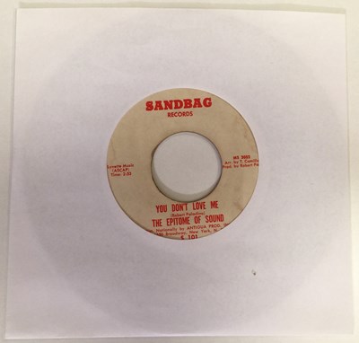 Lot 278 - THE EPITOME OF SOUND - YOU DON'T LOVE ME/ WHERE WERE YOU 7" (US ORIGINAL - SANDBAG S101)