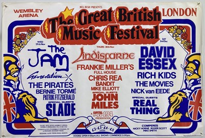 Lot 166 - THE JAM / SLADE - GREAT BRITISH MUSIC FESTIVAL 1978 POSTER.