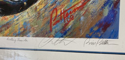 Lot 193 - MOTOGP CAPIROSSI VERMEULEN BILL PATTERSON SIGNED PRINT