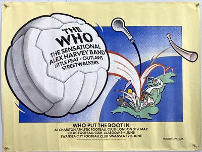 Lot 167 - THE WHO - ORIGINAL 1976 'PUT THE BOOT IN' TOUR POSTER.