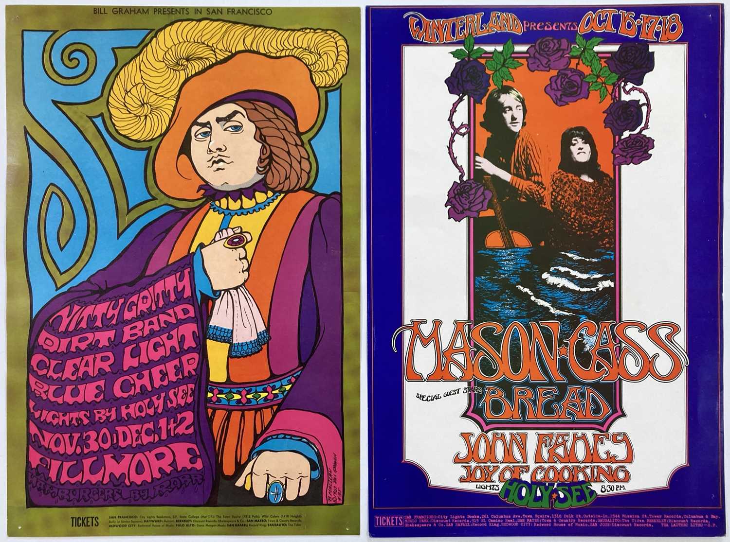 Lot 169 - SAN FRANCISCO - ORIGINAL FILLMORE / WINTERLAND CONCERT POSTERS.