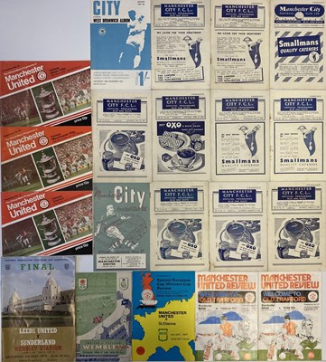 Lot 195 - MANCHESTER UNITED AND CITY FOOTBALL PROGRAMMES CIRCA 1940S