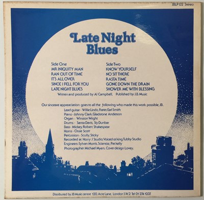 Lot 192 - AL CAMPBELL - LATE NIGHT BLUES LP (UK OG - JB MUSIC - JBLP 02)