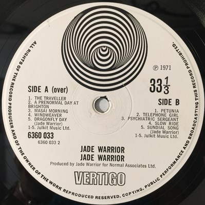 Lot 209 - JADE WARRIOR - S/T LP (UK OG - VERTIGO SWIRL - 6360 033)