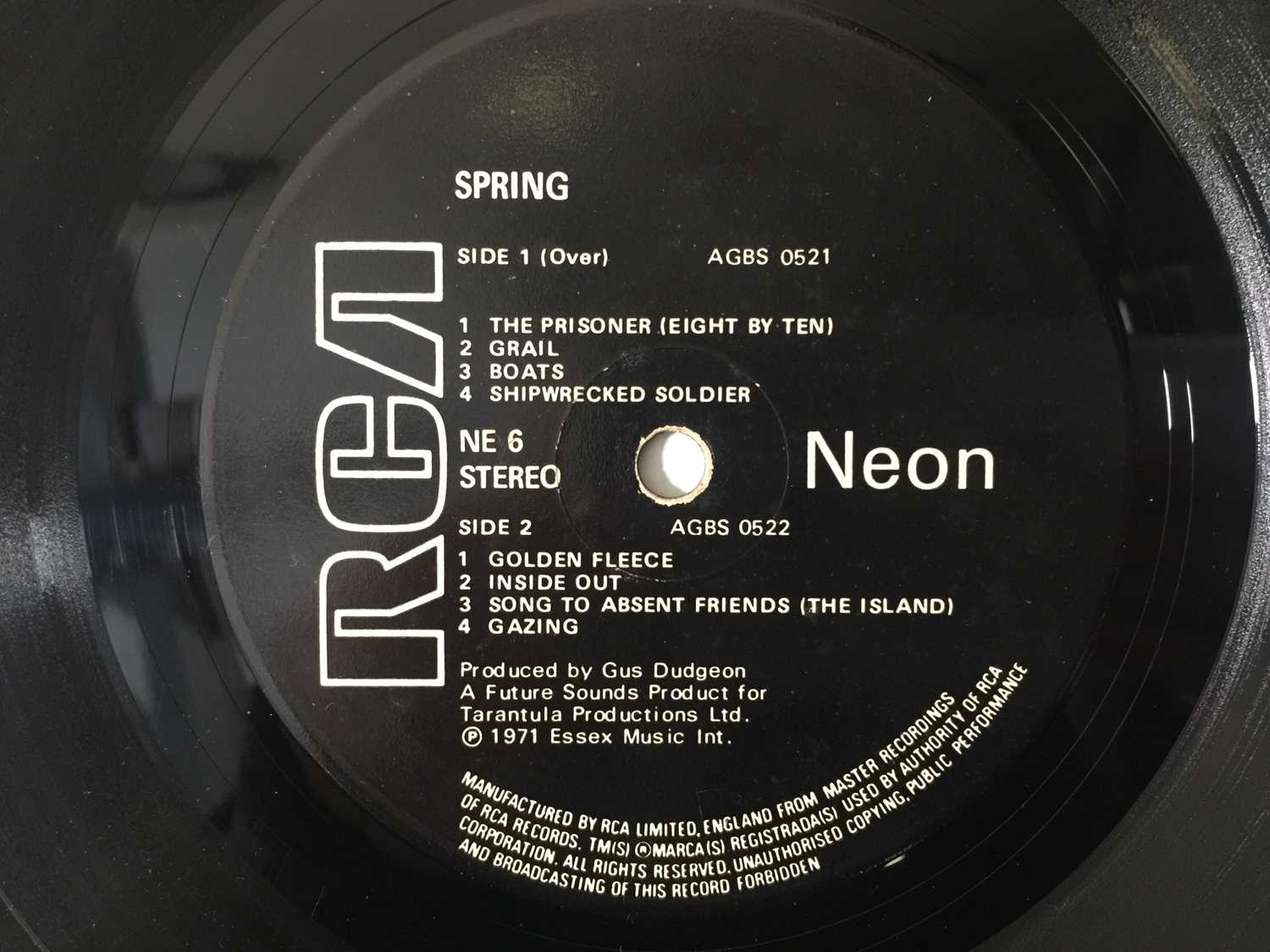 Lot 310 - SPRING - SPRING LP (ORIGINAL UK COPY - RCA