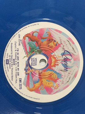 Lot 349 - QUEEN - BOHEMIAN RHAPSODY - 1978 BLUE VINYL 7"  COPY - NUMBER 69/200