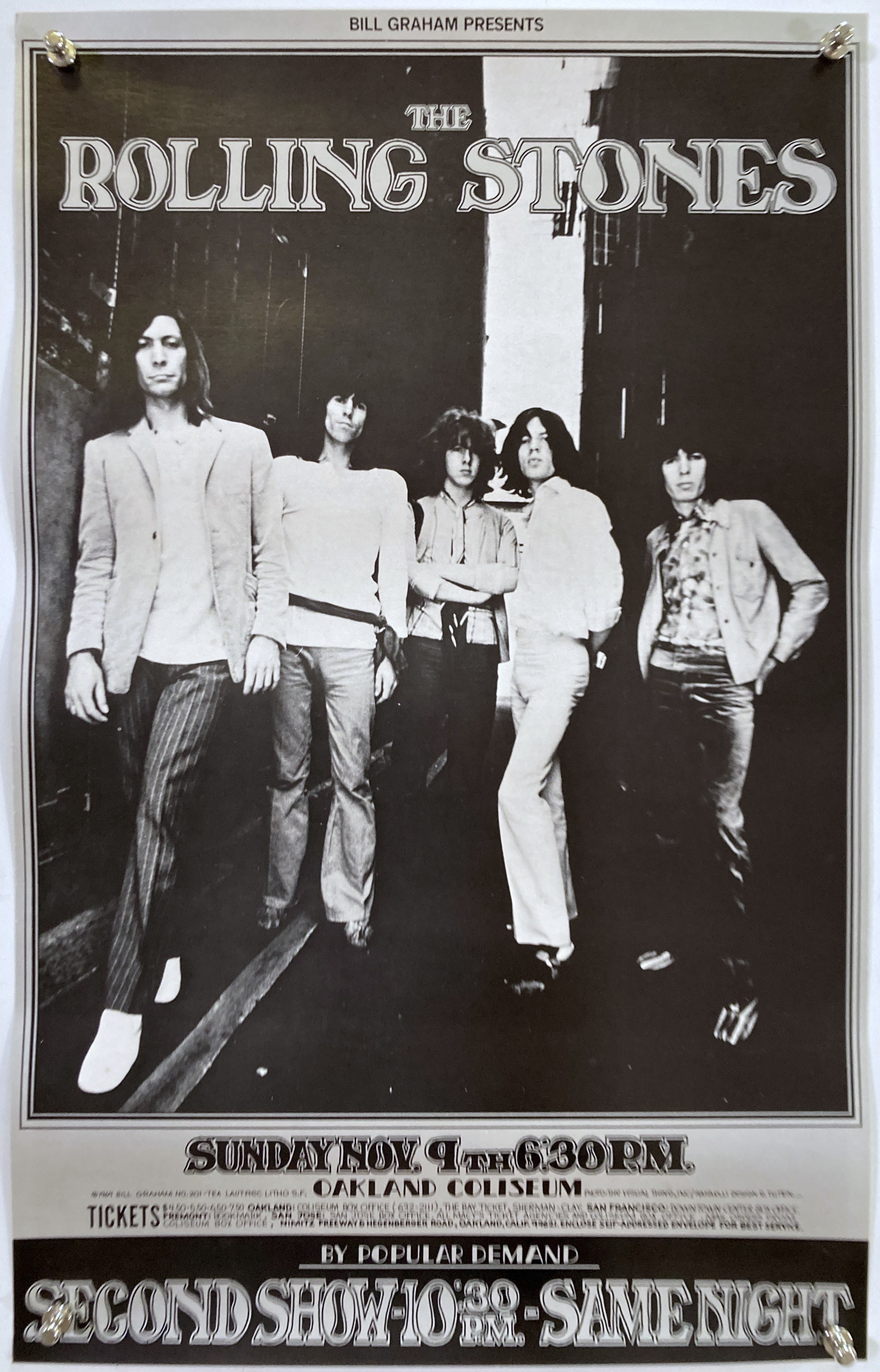 Lot 400 ROLLING STONES OAKLAND POSTER.