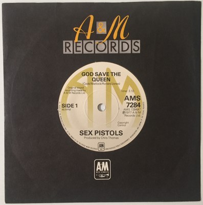 Lot 350 - SEX PISTOLS - GOD SAVE THE QUEEN 7" - ORIGINAL UK A&M COPY (AMS 7284)