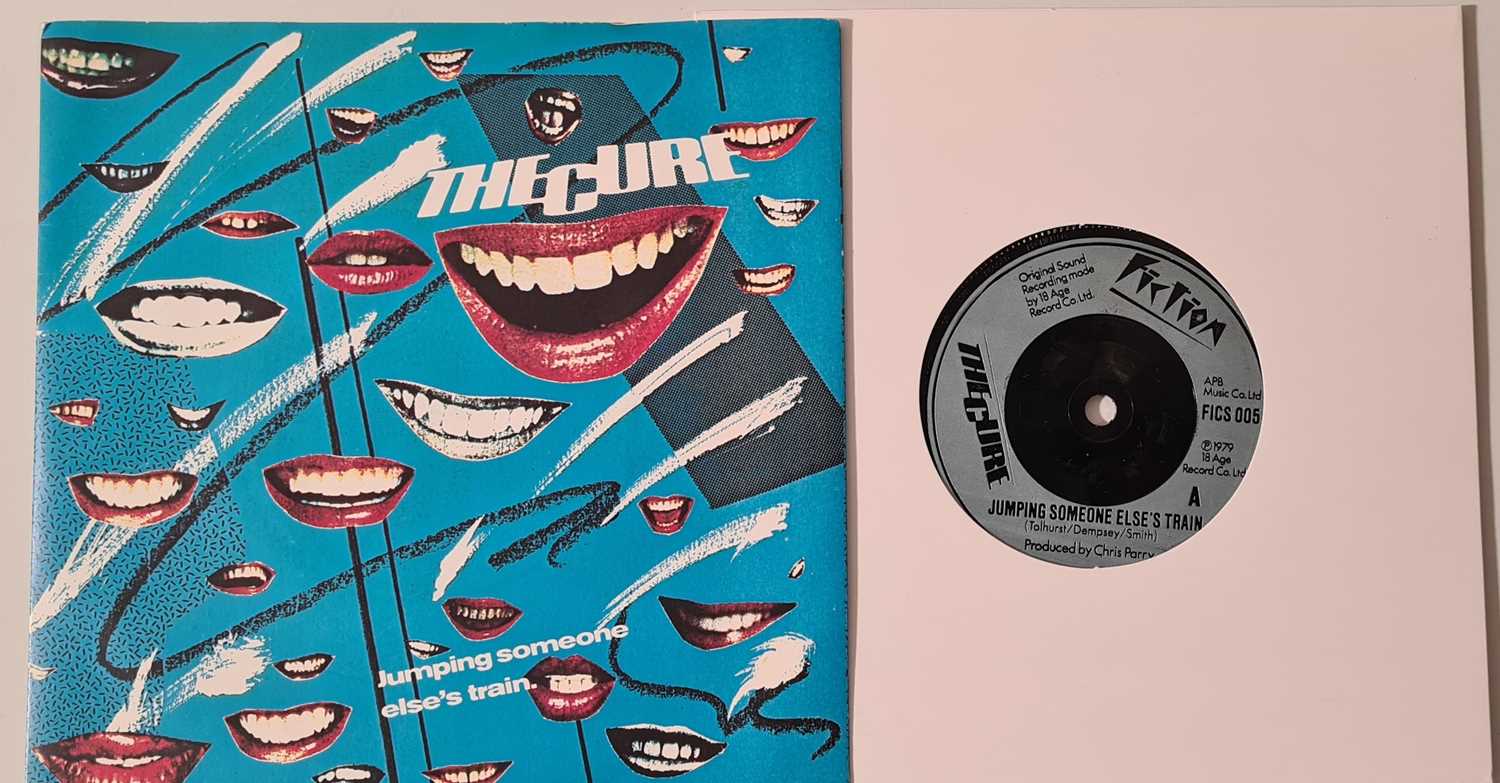 Lot 333 - THE CURE - JUMPING SOMEONE ELSE'S TRAIN 7" (UK FICTION - FICS 005)