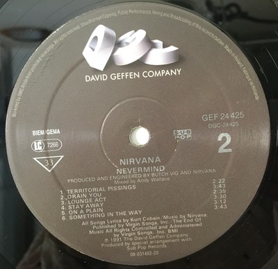 Lot 654 - NIRVANA - NEVERMIND LP (EU ORIGINAL - GEF 24425)