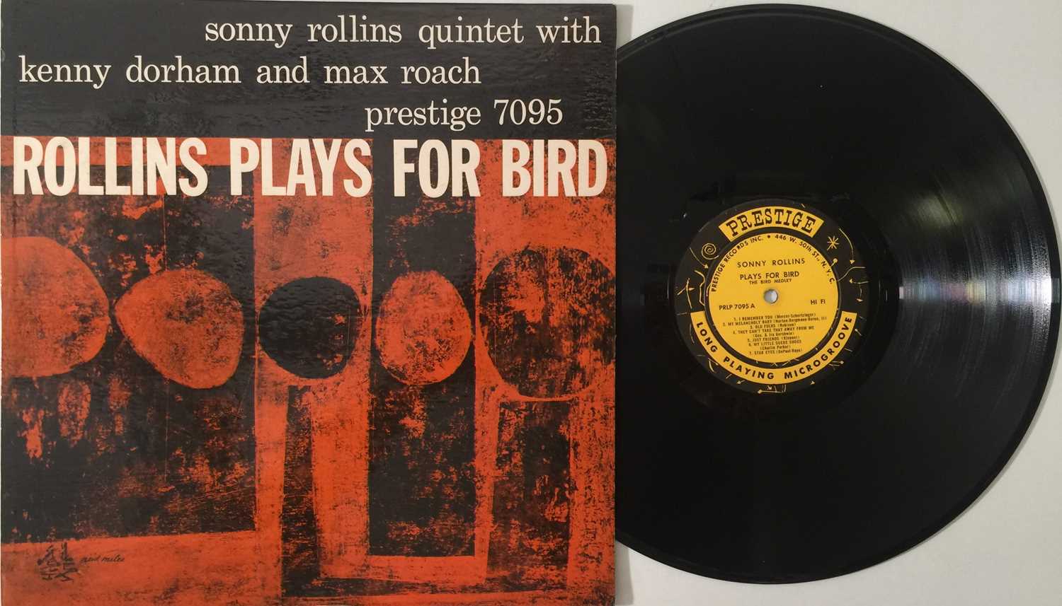 Lot 659 - SONNY ROLLINS QUINTET - ROLLINS PLAYS FOR BIRD LP (US OG MONO - PRESTIGE - PRLP 7095)