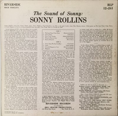 Lot 661 - SONNY ROLLINS - THE SOUND OF SONNY LP (UK MONO OG - RIVERSIDE/ INTERDISC -RLP 12-241)