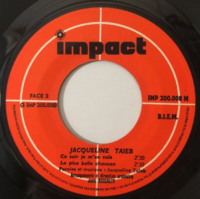 Lot 668 - JACQUELINE TAIEB - 7 Heures Du Matin 7" (CHANSON/ BEAT - IMPACT IMP 200.008)