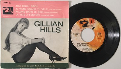 Lot 669 - GILLIAN HILLS - ZOU BISOU BISOU 7" EP (LATIN POP - BARCLAY 70387)