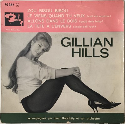 Lot 669 - GILLIAN HILLS - ZOU BISOU BISOU 7" EP (LATIN POP - BARCLAY 70387)