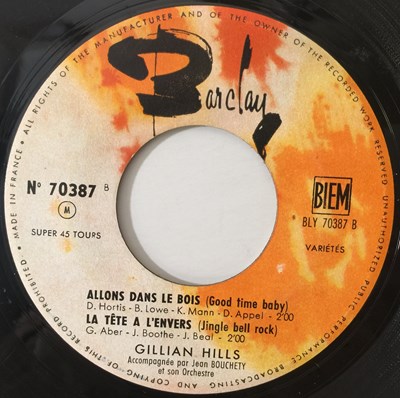 Lot 669 - GILLIAN HILLS - ZOU BISOU BISOU 7" EP (LATIN POP - BARCLAY 70387)