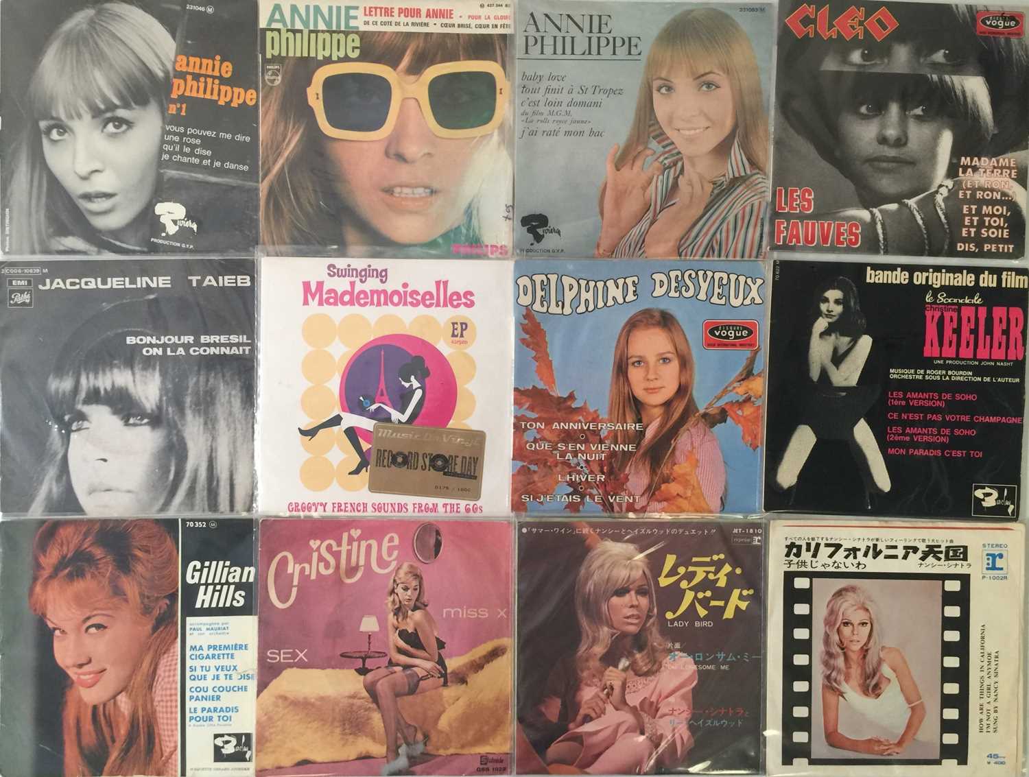 Lot 670 - 60s FEMALE - POP/ CHANSON 7" PACK (INC RARITIES/ JAPANESE)