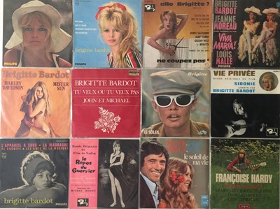 Lot 671 - BRIGITTE BARDOT/ FRANCOISE HARDY/ JACQUES DUTRONC - 7" PACK