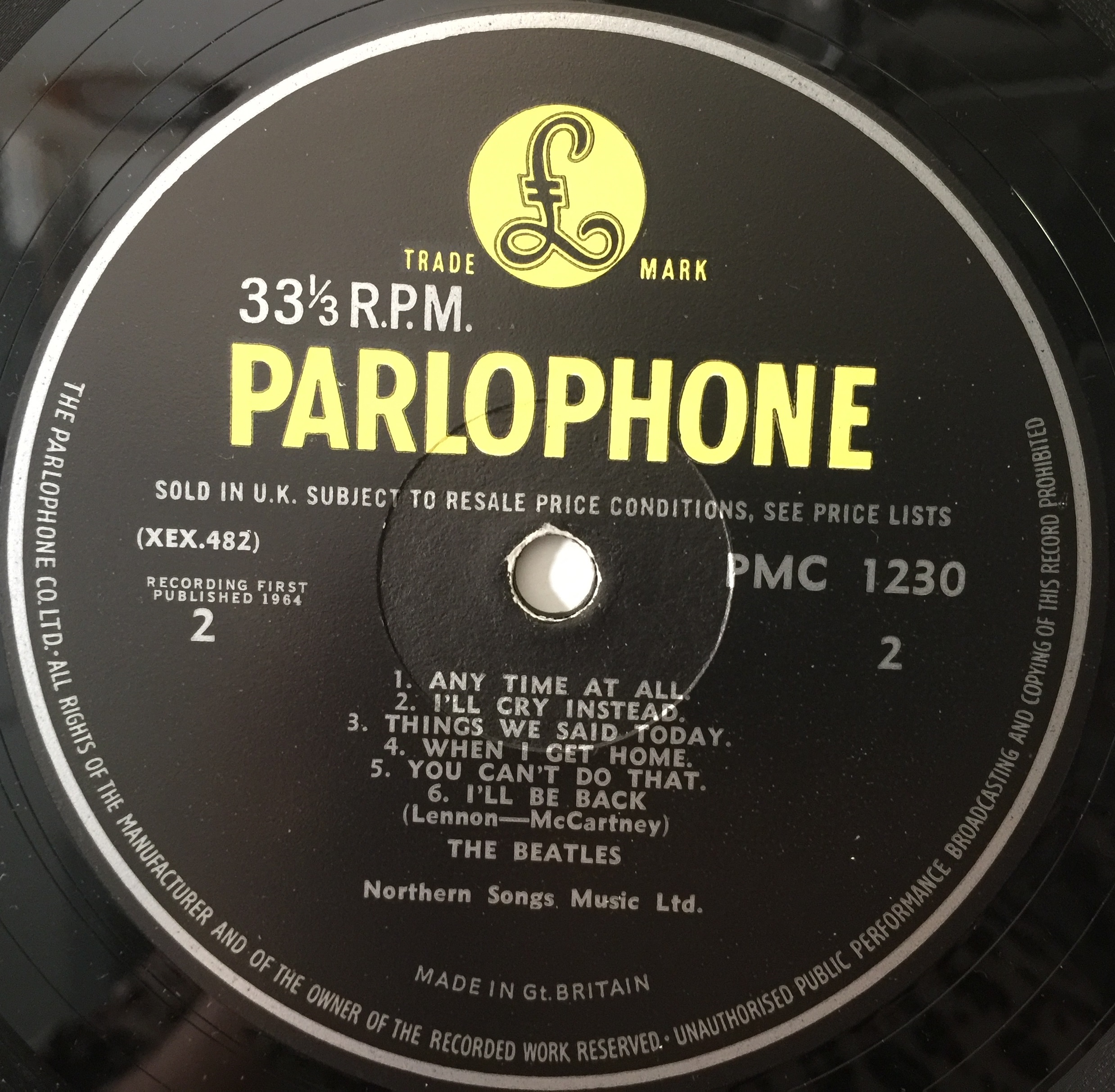 Lot 1 - THE BEATLES - A HARD DAY'S NIGHT LP (UK MONO -