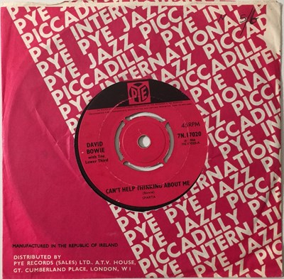 Lot 25 - DAVID BOWIE WITH THE LOWER THIRD - CAN'T HELP THINKING ABOUT ME/ AND I SAY TO MYSELF 7" (UK PYE - 7N.17020)