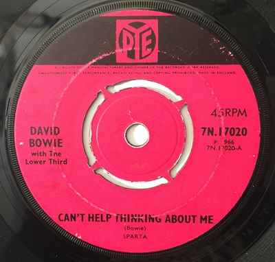 Lot 25 - DAVID BOWIE WITH THE LOWER THIRD - CAN'T HELP THINKING ABOUT ME/ AND I SAY TO MYSELF 7" (UK PYE - 7N.17020)