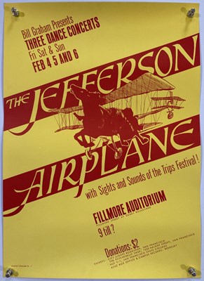 Lot 176 - JEFFERSON AIRPLANE FILLMORE POSTER.