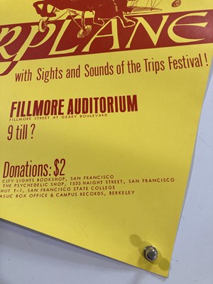 Lot 176 - JEFFERSON AIRPLANE FILLMORE POSTER.