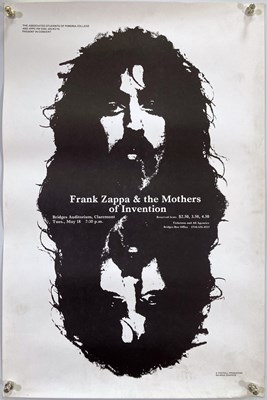 Lot 179 - FRANK ZAPPA - 1971 CLAREMONT POSTER.