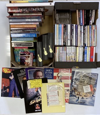 Lot 59 - MUSIC BOOKS, DVDS AND MEMORABILIA INC PROGRAMMES.