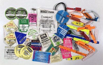 Lot 128 - VIP / BACKSTAGE PASSES AND WRISTBANDS - OASIS/BON JOVI/MICHAEL JACKSON.