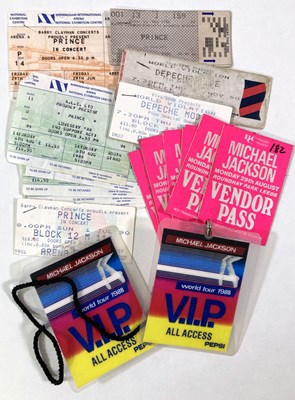 Lot 132 - PRINCE / DEPECHE MODE / MICHAEL JACKSON - UNUSED TICKETS/PASSES.