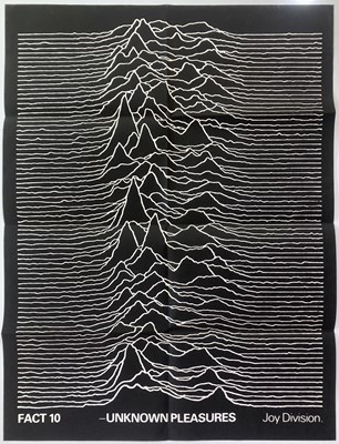 Lot 364 - JOY DIVISION - AN ORIGINAL UNKNOWN PLEASURES POSTER AND A FACTORY NEWSLETTER 1979.