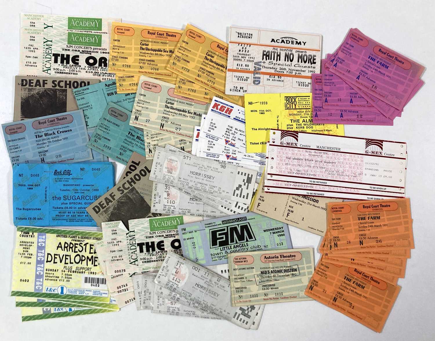 Lot 134 - TICKET ARCHIVE - GRUNGE / ALT ROCK MANY UNUSED.