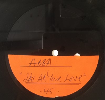 Lot 605 - ABBA - LAY ALL YOUR LOVE (ON ME) - 45RPM ACETATE RECORDING